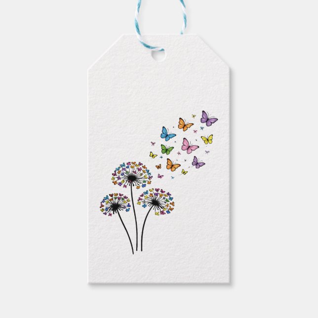 Dandelion butterfly flow gift tags (Front)