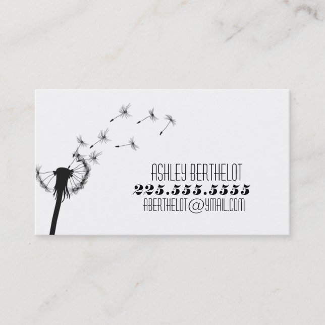 Dandelion Calling Card (Front)