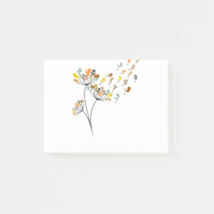 Dandelion Cats Flower Colourful Pet Cat Post-it Notes
