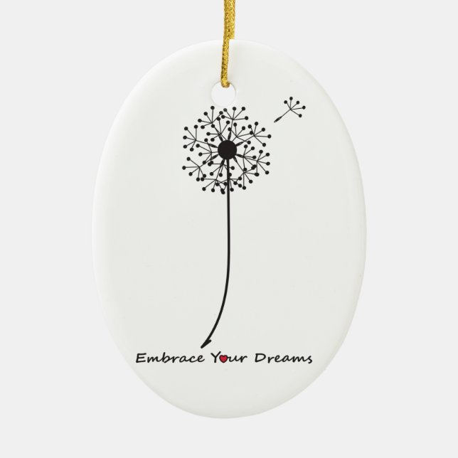 Dandelion Ceramic Tree Decoration (Front)