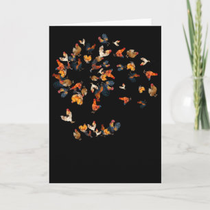 Dandelion Chicken Flower Floral Chickens Farmer Gi Card