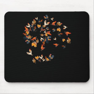 Dandelion Chicken Flower Floral Chickens Farmer Gi Mouse Pad