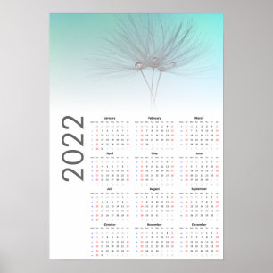 Dandelion clocks Calendar 2022 Poster