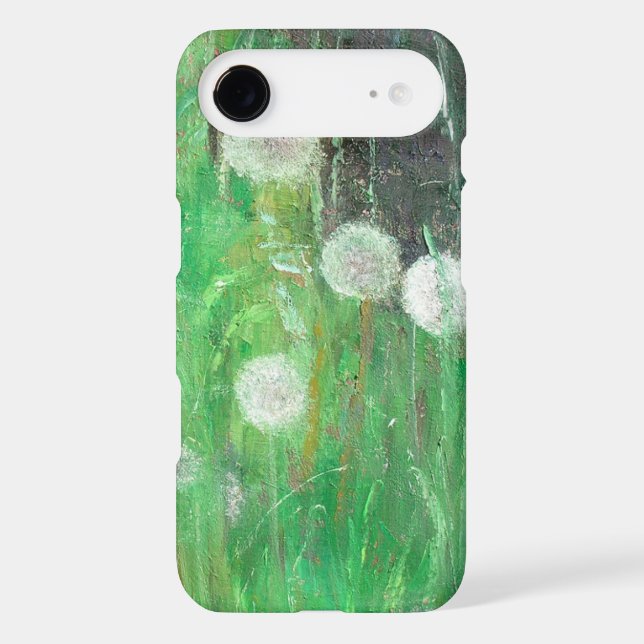 Dandelion Clocks in Grass 2008 oil on canvas Case-Mate iPhone Case (Back)