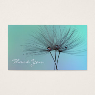 Dandelion clocks macro thank you card