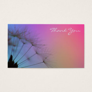 Dandelion clocks macro thank you card