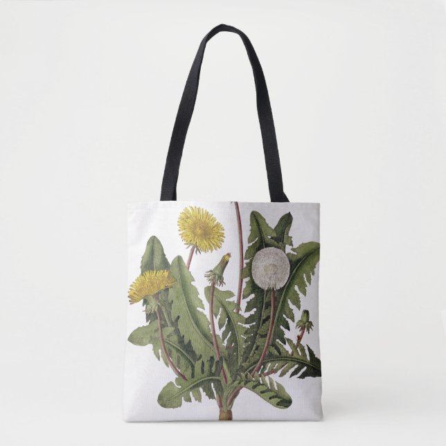 Dandelion (colour engraving) tote bag (Front)