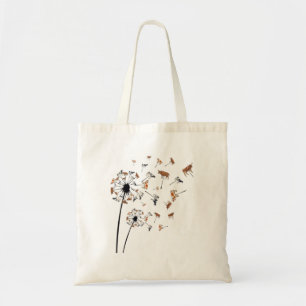 Dandelion Cow Flower  Floral Cow Heifers Tote Bag