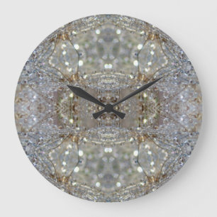 Dandelion Crystal design Large Clock