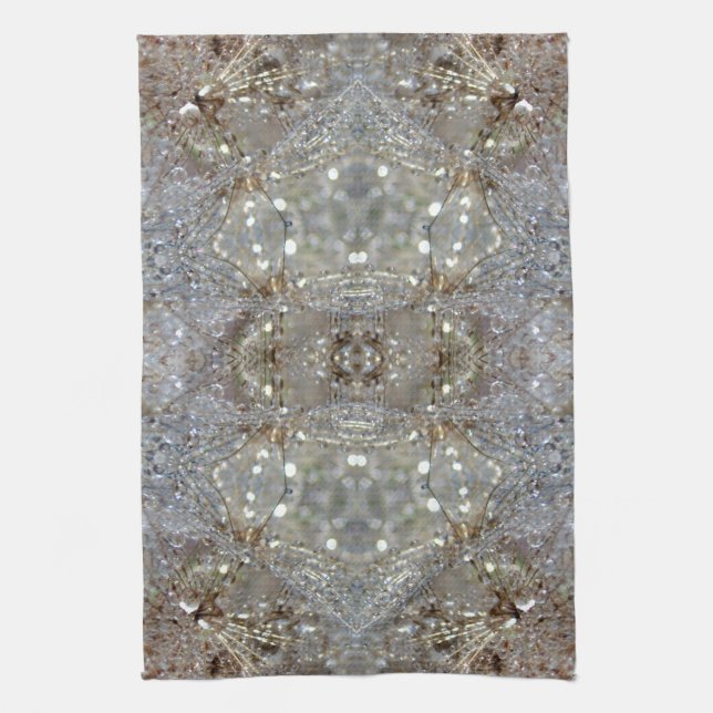 Dandelion Crystal design Tea Towel (Vertical)