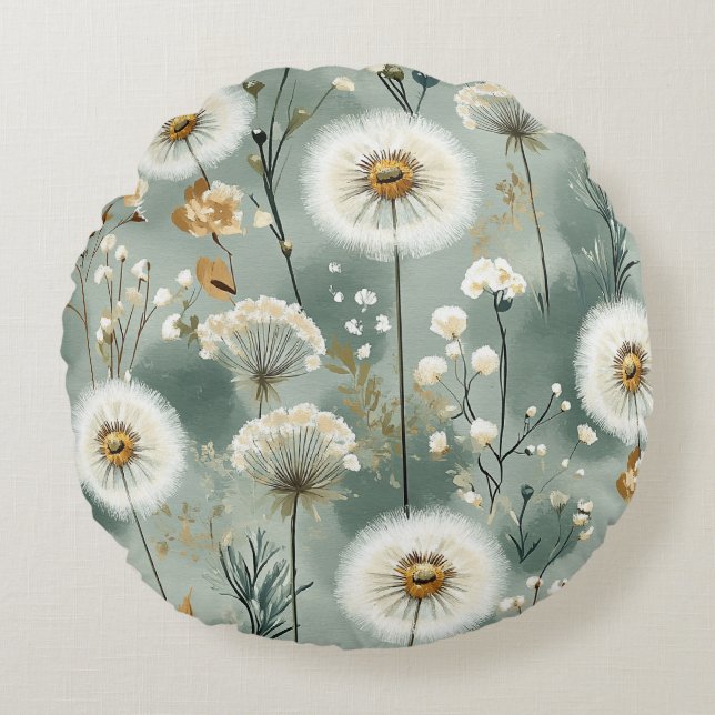 Dandelion Design Series #3 Round Cushion (Front)