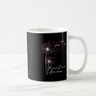 Dandelion Faith Hope Love Breast Cancer Awareness Coffee Mug