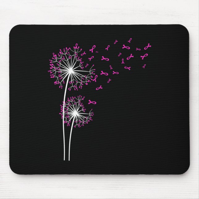 Dandelion Faith Hope Love Breast Cancer Awareness  Mouse Pad (Front)