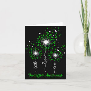 Dandelion Faith Hope Love Dwarfism Awareness Card