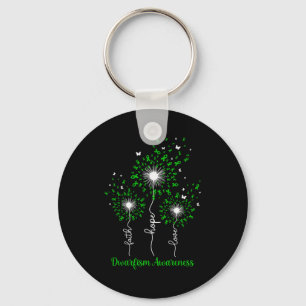 Dandelion Faith Hope Love Dwarfism Awareness  Key Ring
