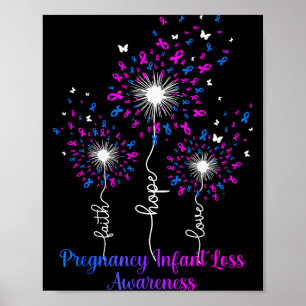 Dandelion Faith Hope Love Pregnancy Infant Loss Aw Poster