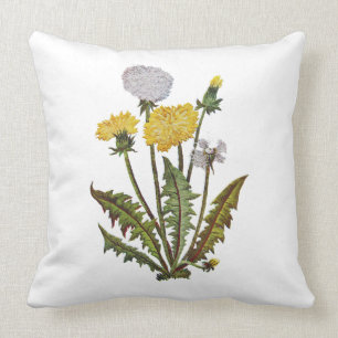 Dandelion Faux Embroidery Pillow