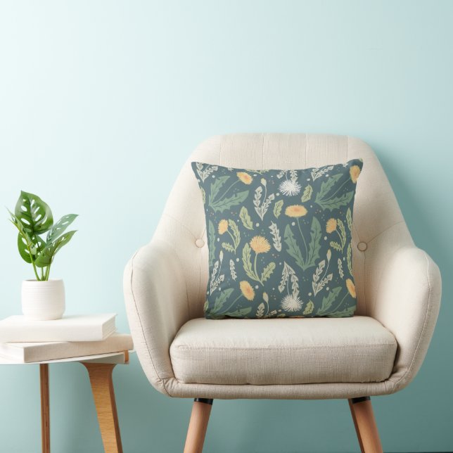 Dandelion Floral Weed Pattern Cushion (Chair)