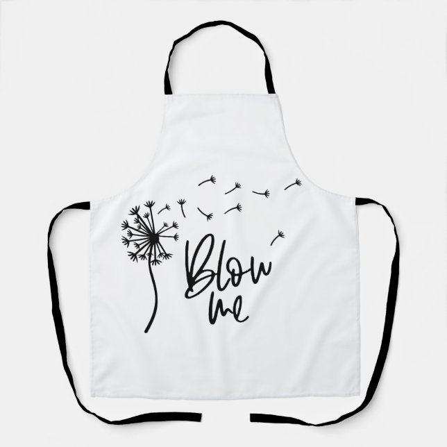 Dandelion Flower Blow Me Gift For Girlfriend Apron (Front)