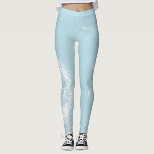 Dandelion flower blue Leggings