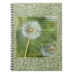 Dandelion Flower Collective Poem (written by me) Notebook