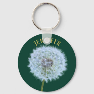 Dandelion Flower Dandelion Clock Personalised Key Ring