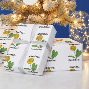 Dandelion Flower Floral Bridal Shower Birthday Wrapping Paper