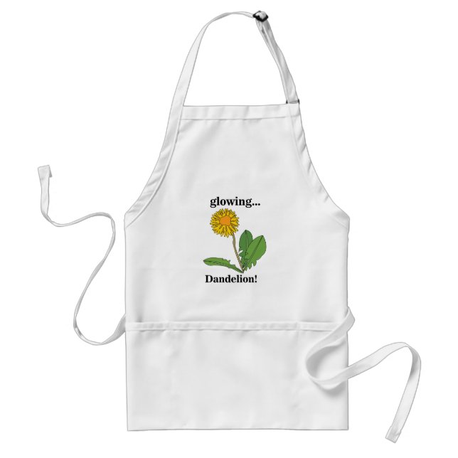 Dandelion Flower Floral  Standard Apron (Front)