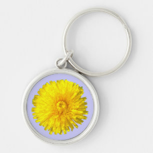 Dandelion Flower Key Ring
