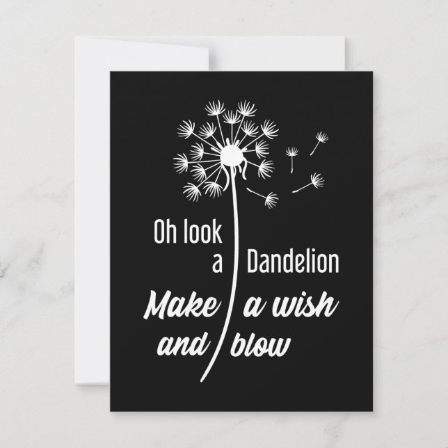 Dandelion Flower Make A Wish And Blow (Front)