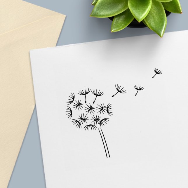 Dandelion Flower Parachutes Self-inking Stamp (Creator Uploaded)
