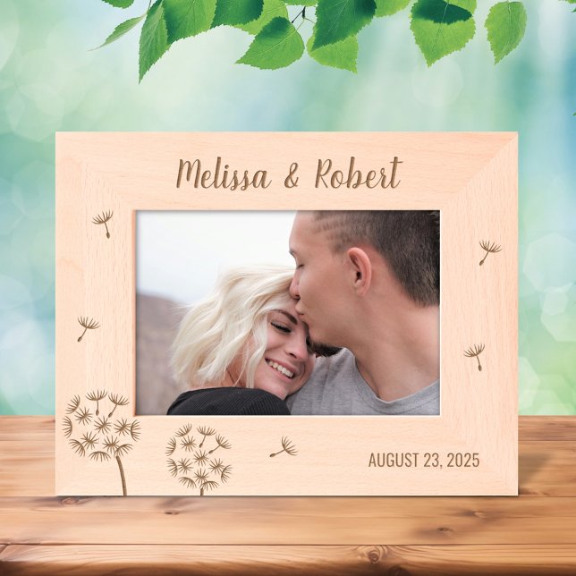 Dandelion Flowers Couple Anniversary 7x5 Etched Frames (Creator Uploaded)