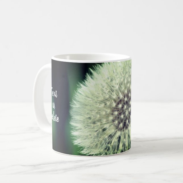 Dandelion Fluff Personalised Coffee Mug (Front Left)