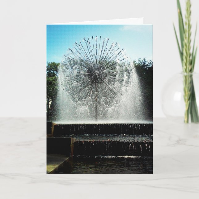"Dandelion Fountain" Birthday Card (Front)