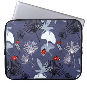 Dandelion Ginkgo: Abstract Hand Drawing Laptop Sleeve