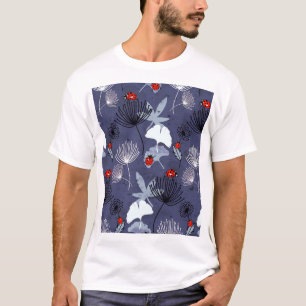 Dandelion Ginkgo: Abstract Hand Drawing T-Shirt