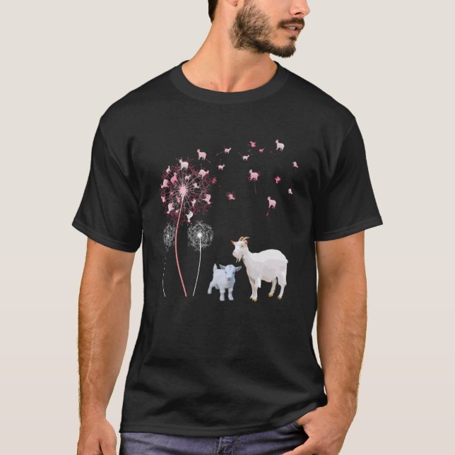 Dandelion Goat Cute Goat Farmer Floral Dandelion S T-Shirt (Front)
