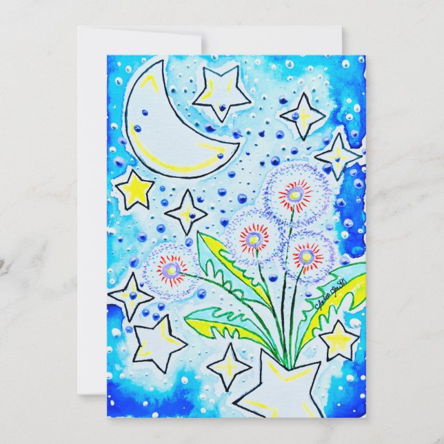 dandelion greeting thank you card (Front)