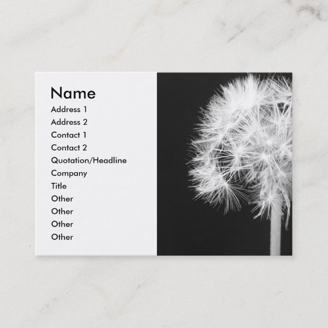 Dandelion Haiku Business Card (Front)