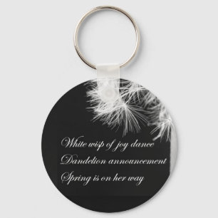 Dandelion Haiku Keychain