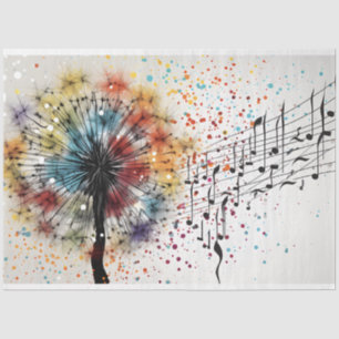 Dandelion Harmony in Bloom Decoupage Tissue Paper