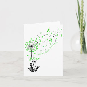 Dandelion Heart Green Ribbon Mental Health Awarene Card