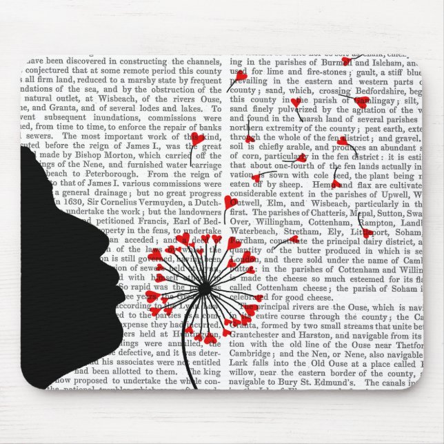 Dandelion Hearts Mouse Pad (Front)