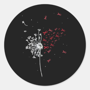 Dandelion HIV Aids Brain Aneurysm Stroke Cool Awar Classic Round Sticker