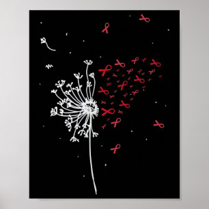 Dandelion HIV Aids Brain Aneurysm Stroke Cool Awar Poster