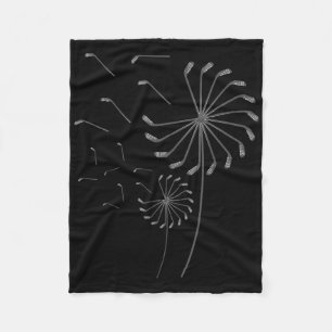 Dandelion Hockey Stick For Field Hockey Player Fleece Blanket