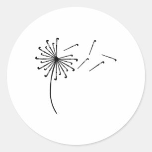 Dandelion Hockey Stick Shirt For Field Hockey Play Classic Round Sticker