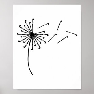 Dandelion Hockey Stick Shirt For Field Hockey Play Poster
