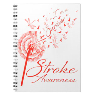 Dandelion I'm A Survivor Stroke Awareness Flower Notebook