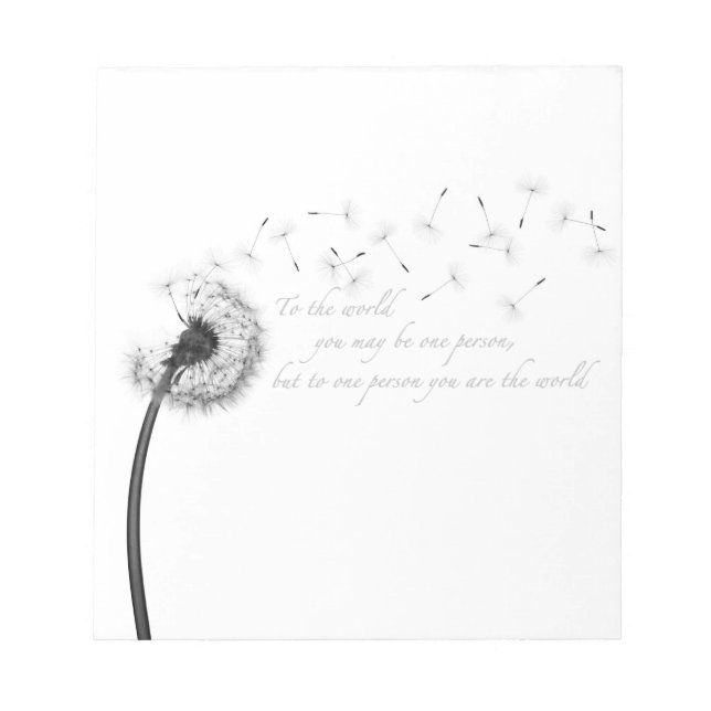 Dandelion Inspiration Notepad (Front)